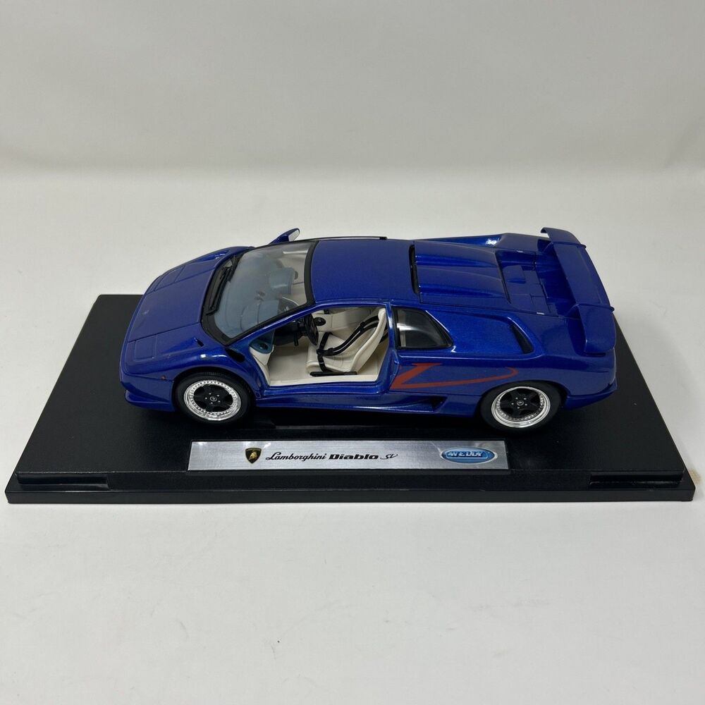 Welly 1/18 Lamborghini Diablo SV Blue Diecast / Missing Driver Door
